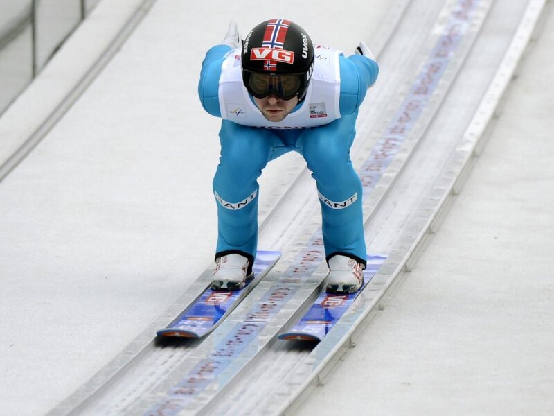 Ski Jumper on Track