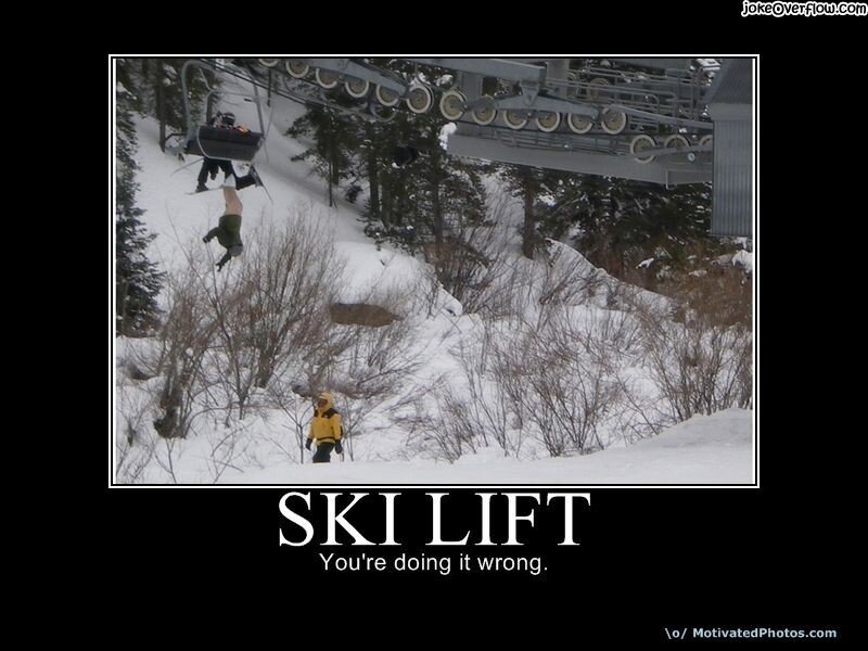 ski lift fail