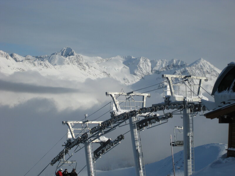 Ski Lift in Mountains