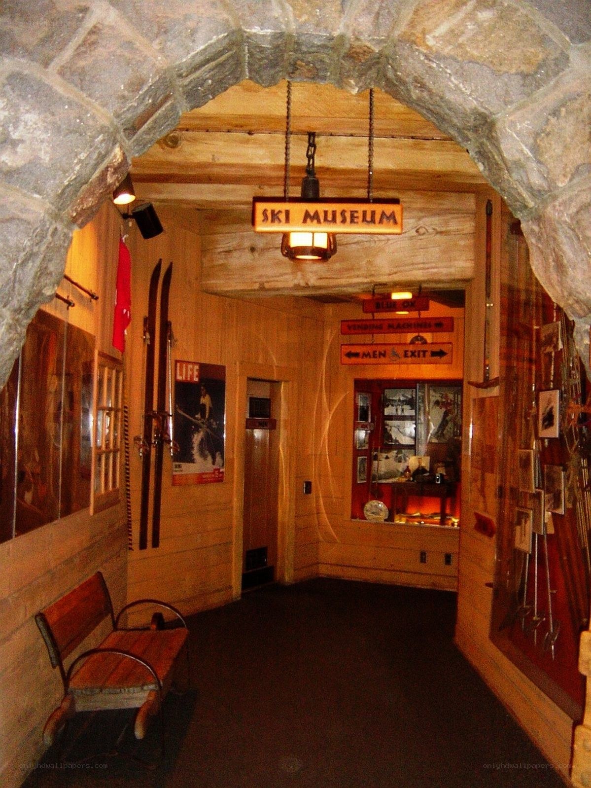 Ski Museum entrance hallway