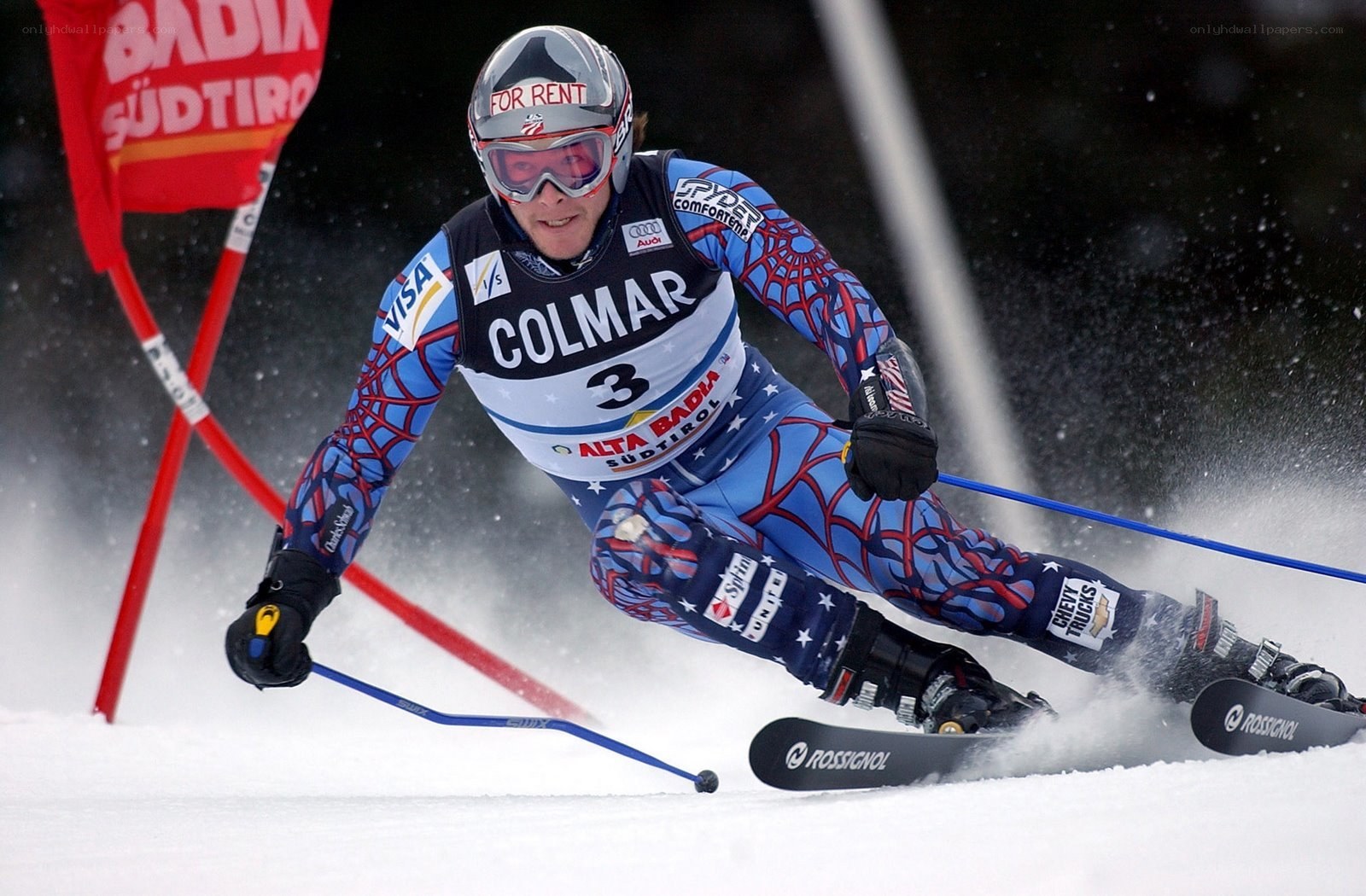Ski racer in action