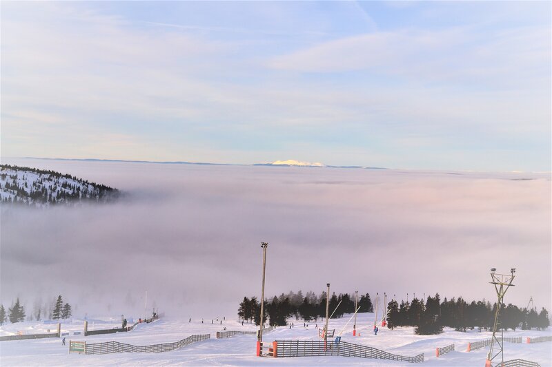 Ski Resort Above Clouds