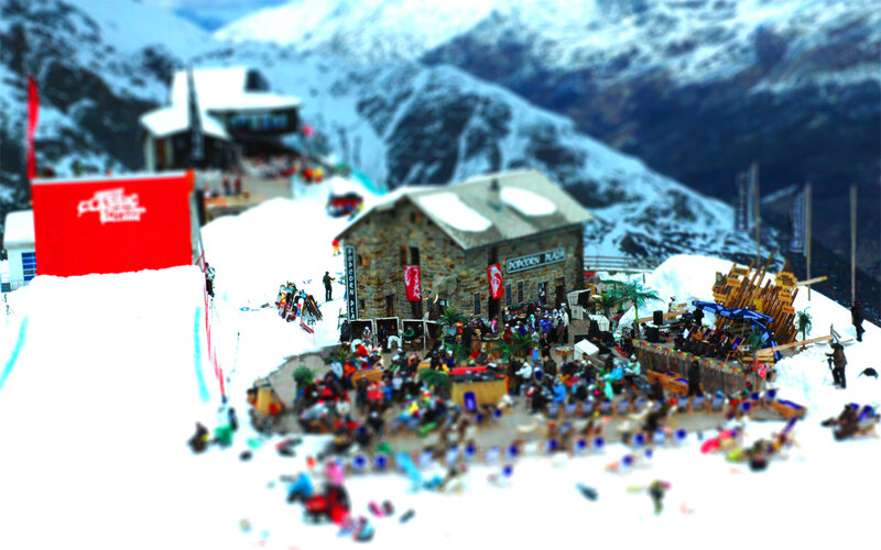 Ski resort party scene