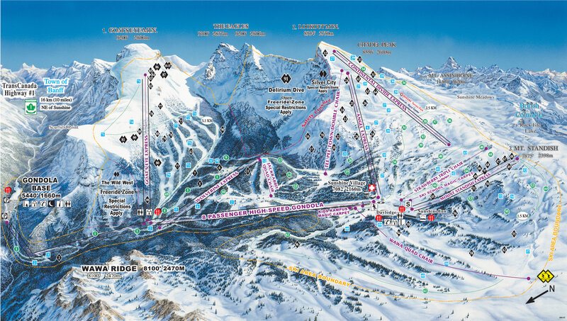 Ski resort trail map
