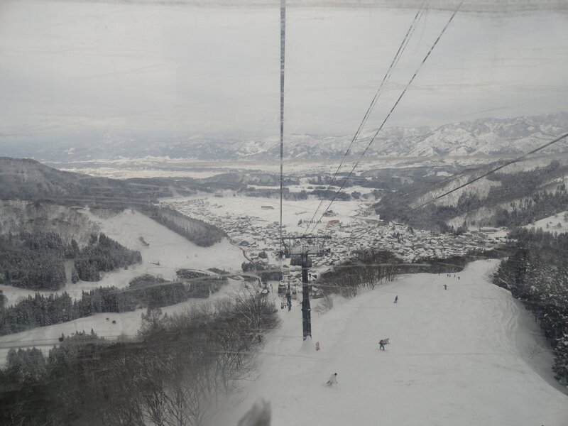 Ski resort view from cable car