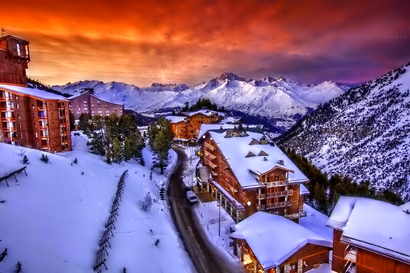 Ski Resort Village — Orange