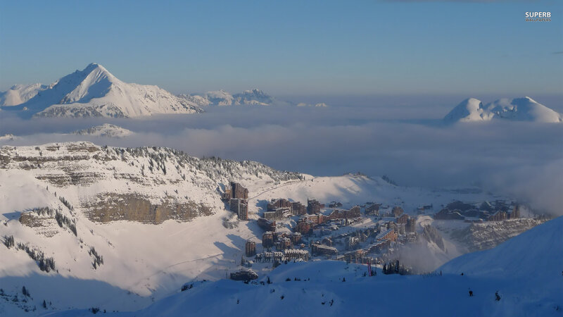 Ski Resort Village — White