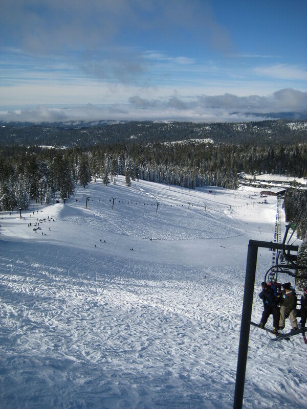 Ski resort with chairlift view