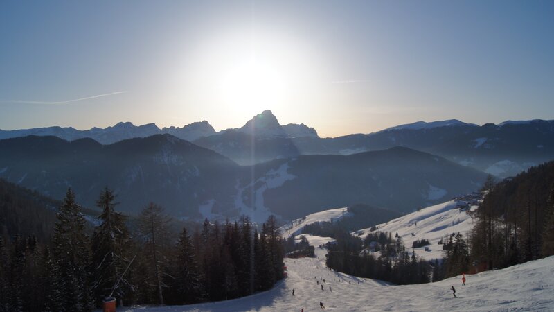 Ski resort with mountain view