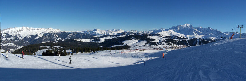 Ski resort with mountain views