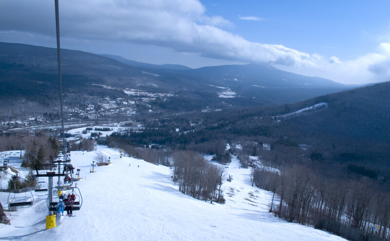 Ski resort with mountain views
