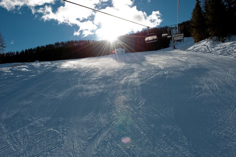 Ski slope with chairlift