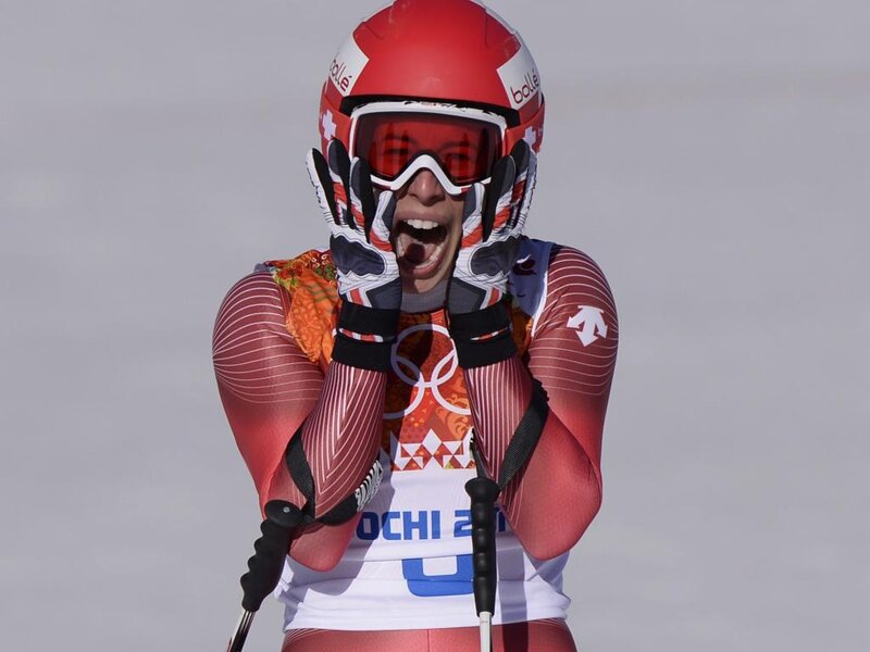 Skier Celebrating