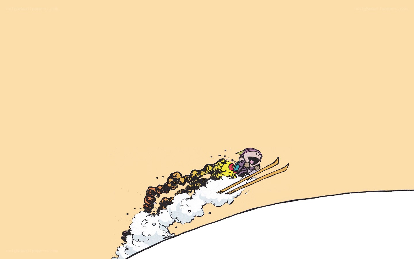 skier in a cartoon
