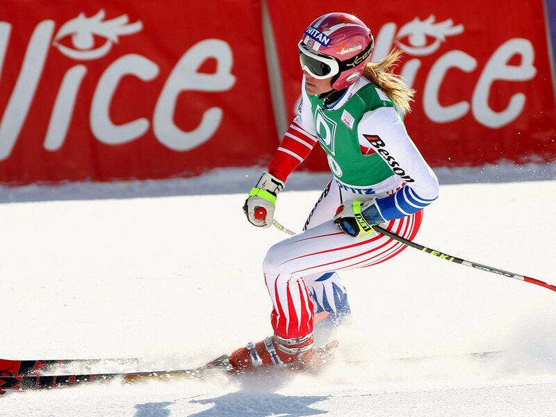 Skier in action on the slope