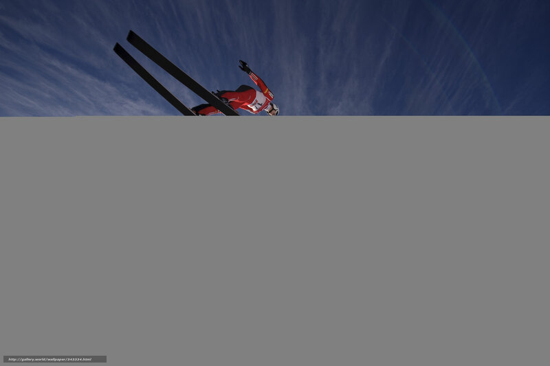 skier in mid-air jump