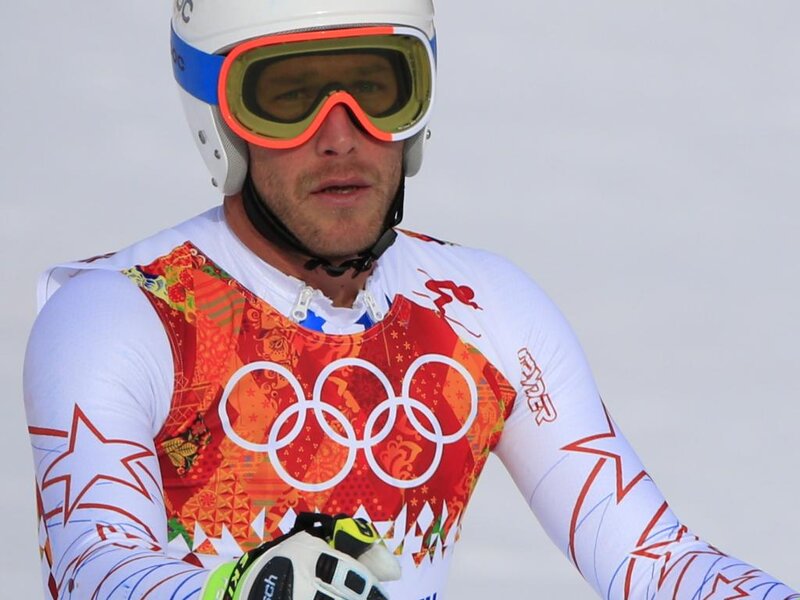 Skier in Olympic Uniform