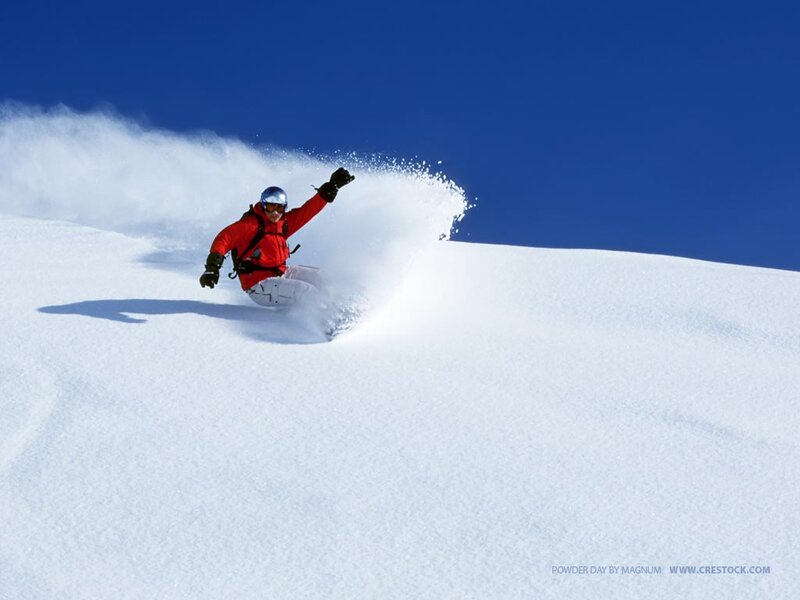 Skier in Red Jacket