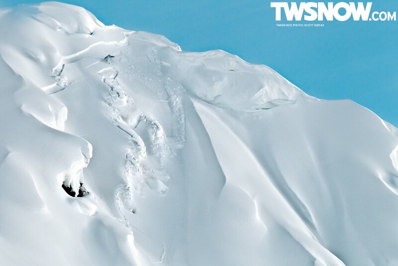 Skier on a snowy mountain