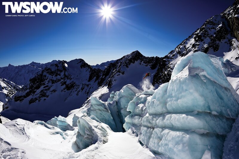 Skier on a snowy mountain