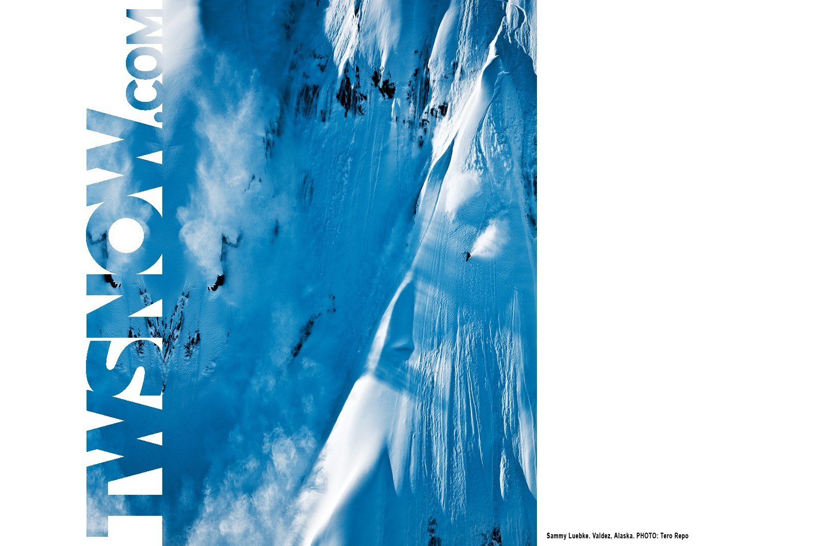 Skier on a snowy mountain