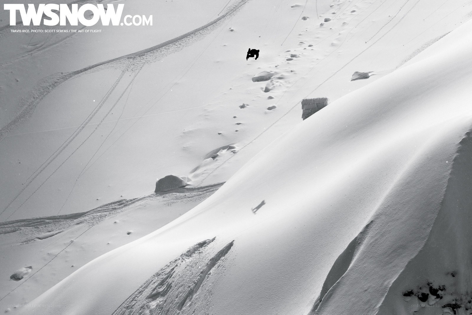 Skier on a snowy slope