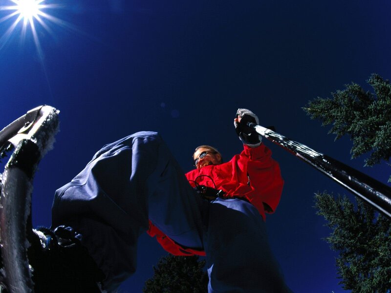 Skier taking a selfie