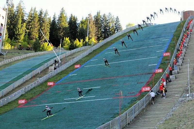 Skiers on a Hill