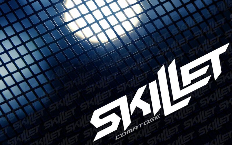 Skillet band logo on grid