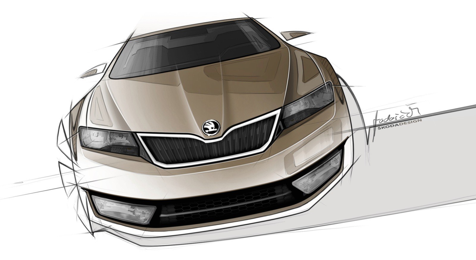Skoda car design sketch