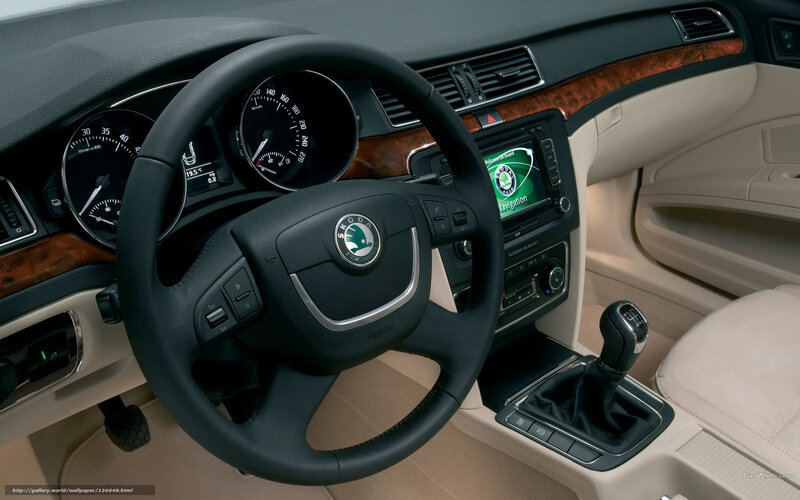 Skoda car interior dashboard