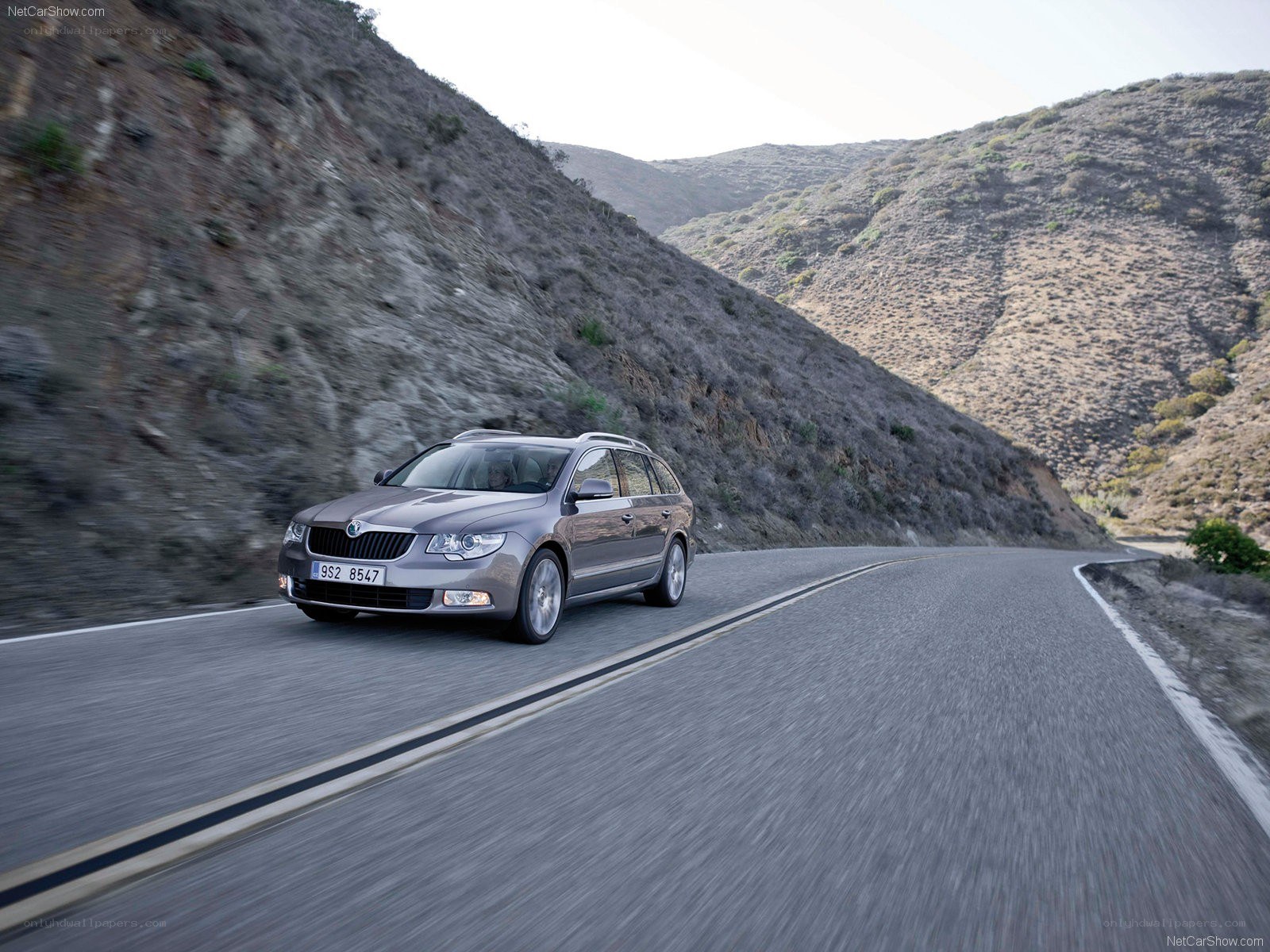Skoda Octavia on a winding road