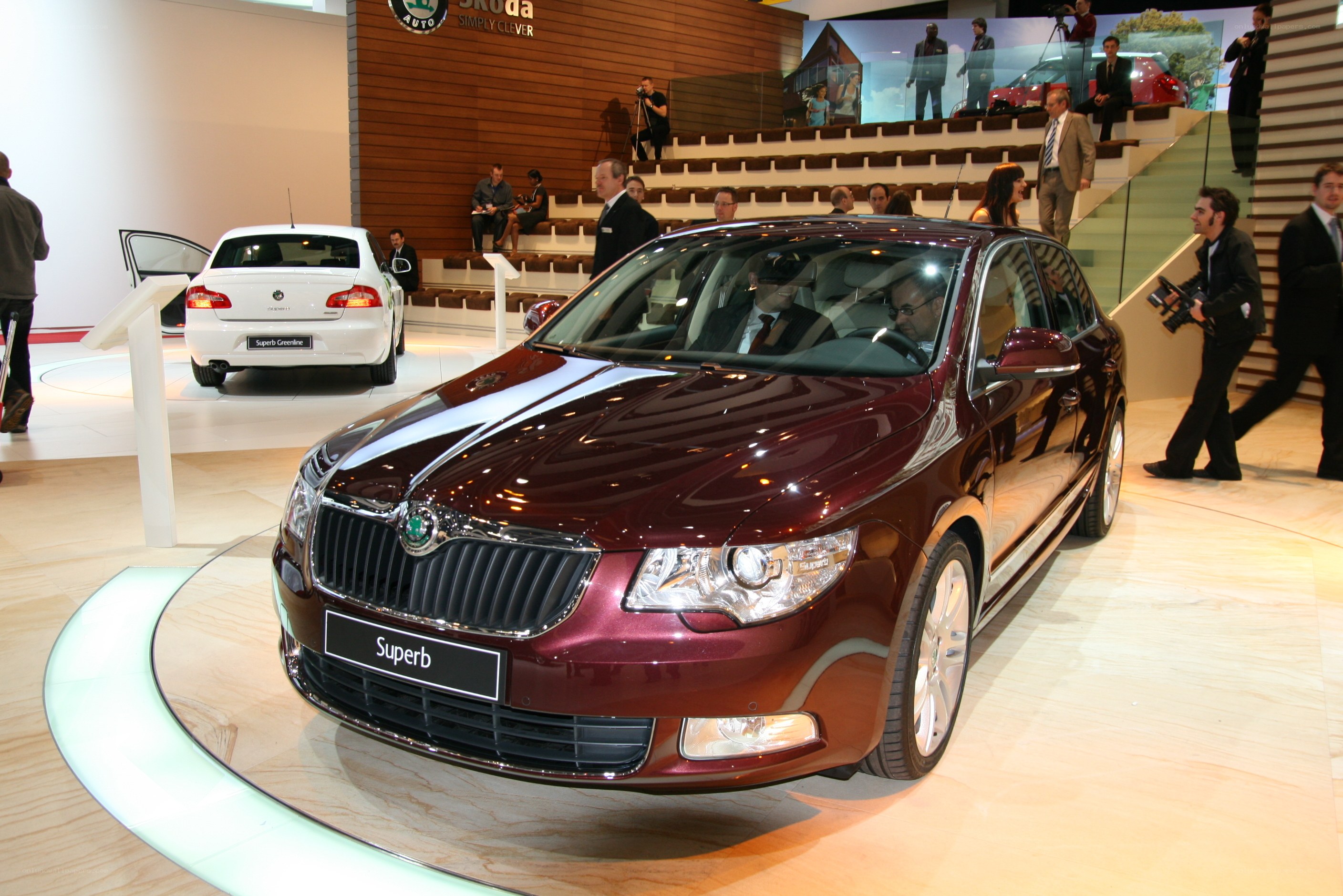 Skoda Superb at auto show