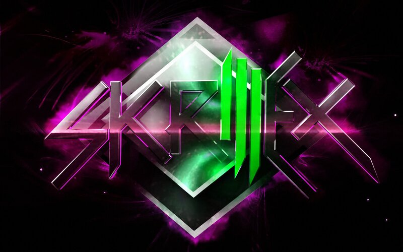 Skrillex Logo — Black, Energetic, Digital Art, Green