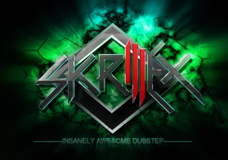 Skrillex Logo — Green, Energetic, Digital Art