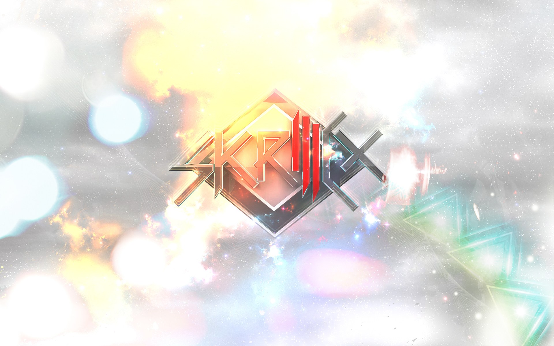 Skrillex logo in space