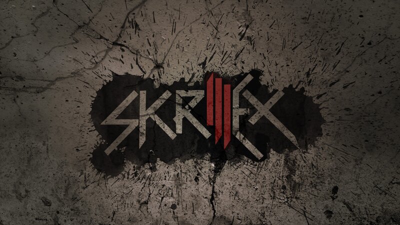 Skrillex Logo on Concrete — Gray, Dark