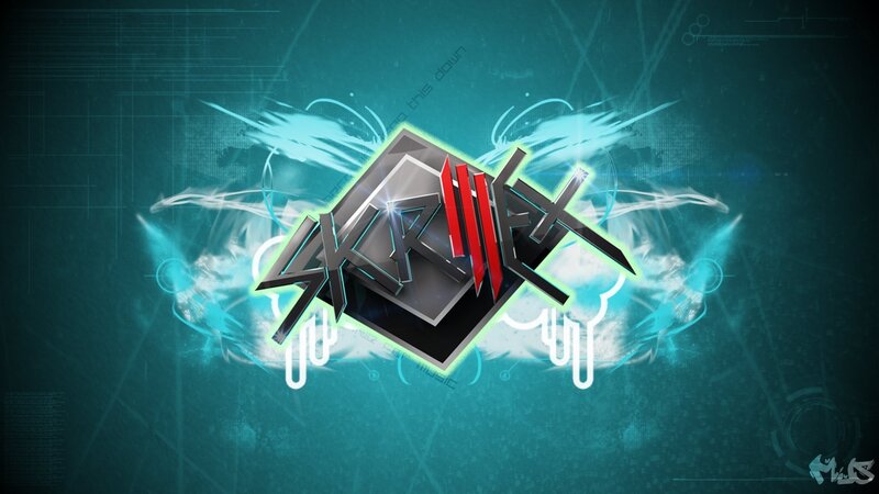 Skrillex Logo — Teal, Energetic
