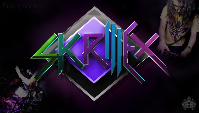 Skrillex logo with artist