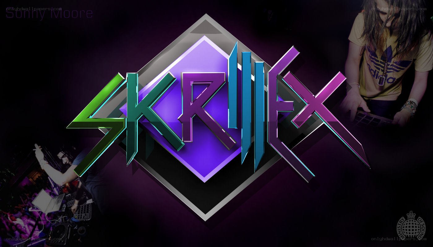 Skrillex logo with artist