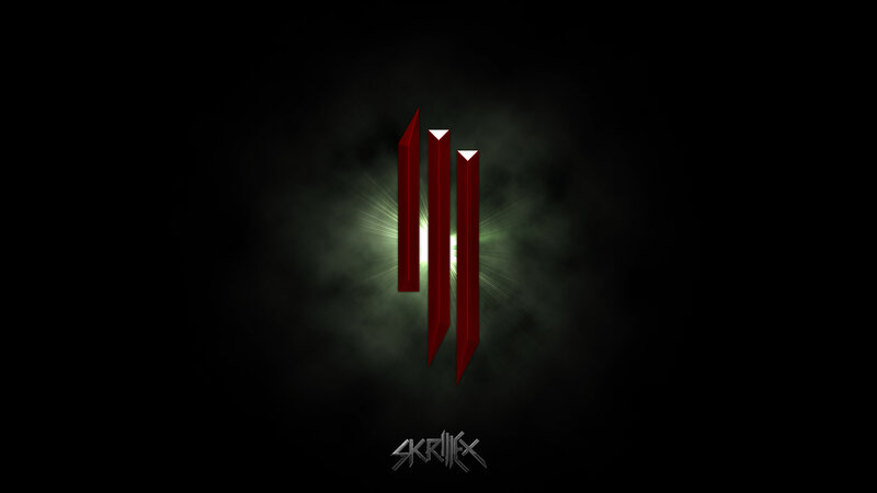 Skrillex logo with glowing effect