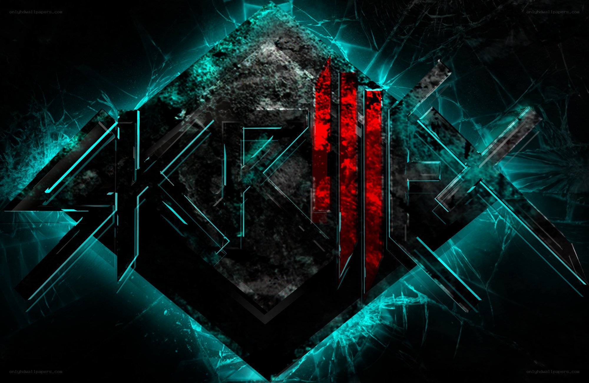 Skrillex logo with neon design