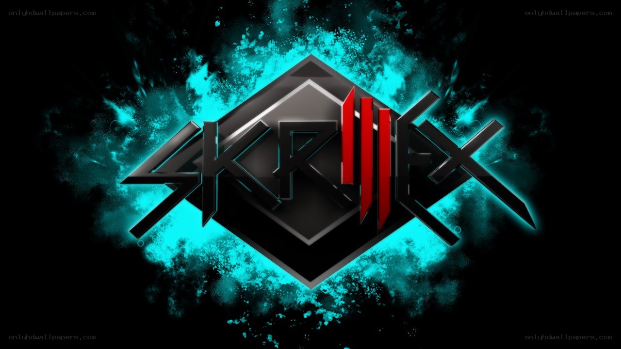 Skrillex logo with neon effect