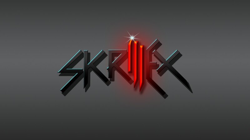 Skrillex logo with red glow