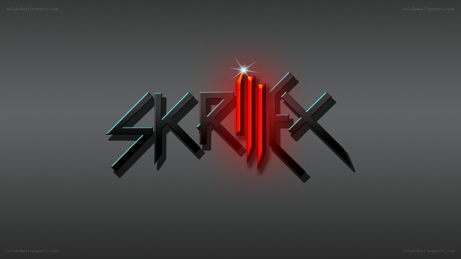 Skrillex logo with red glow