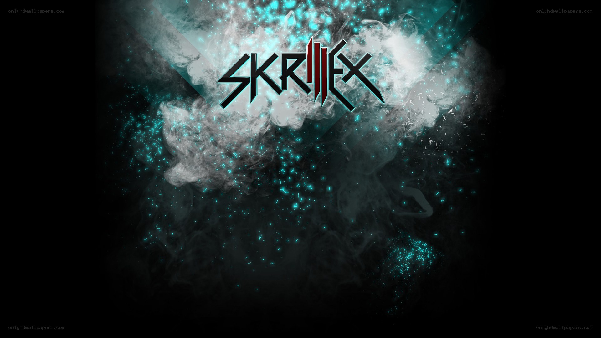 Skrillex logo with smoke effect