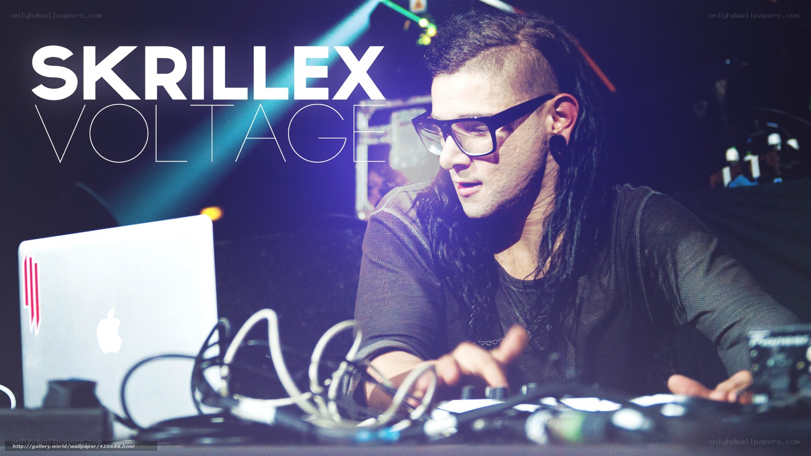 Skrillex performing at a concert