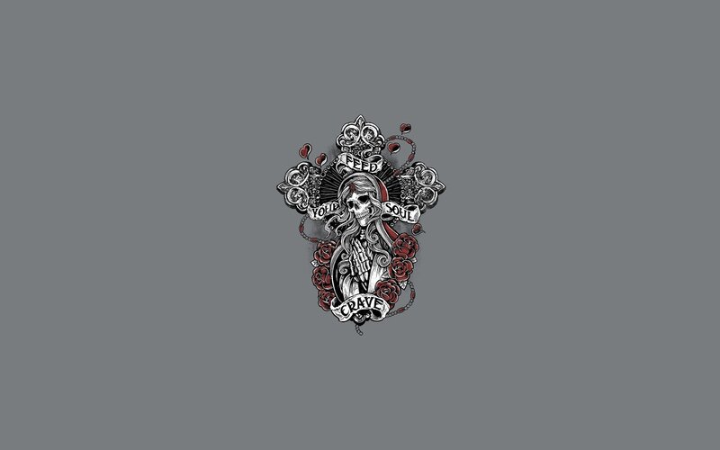 skull and cross design