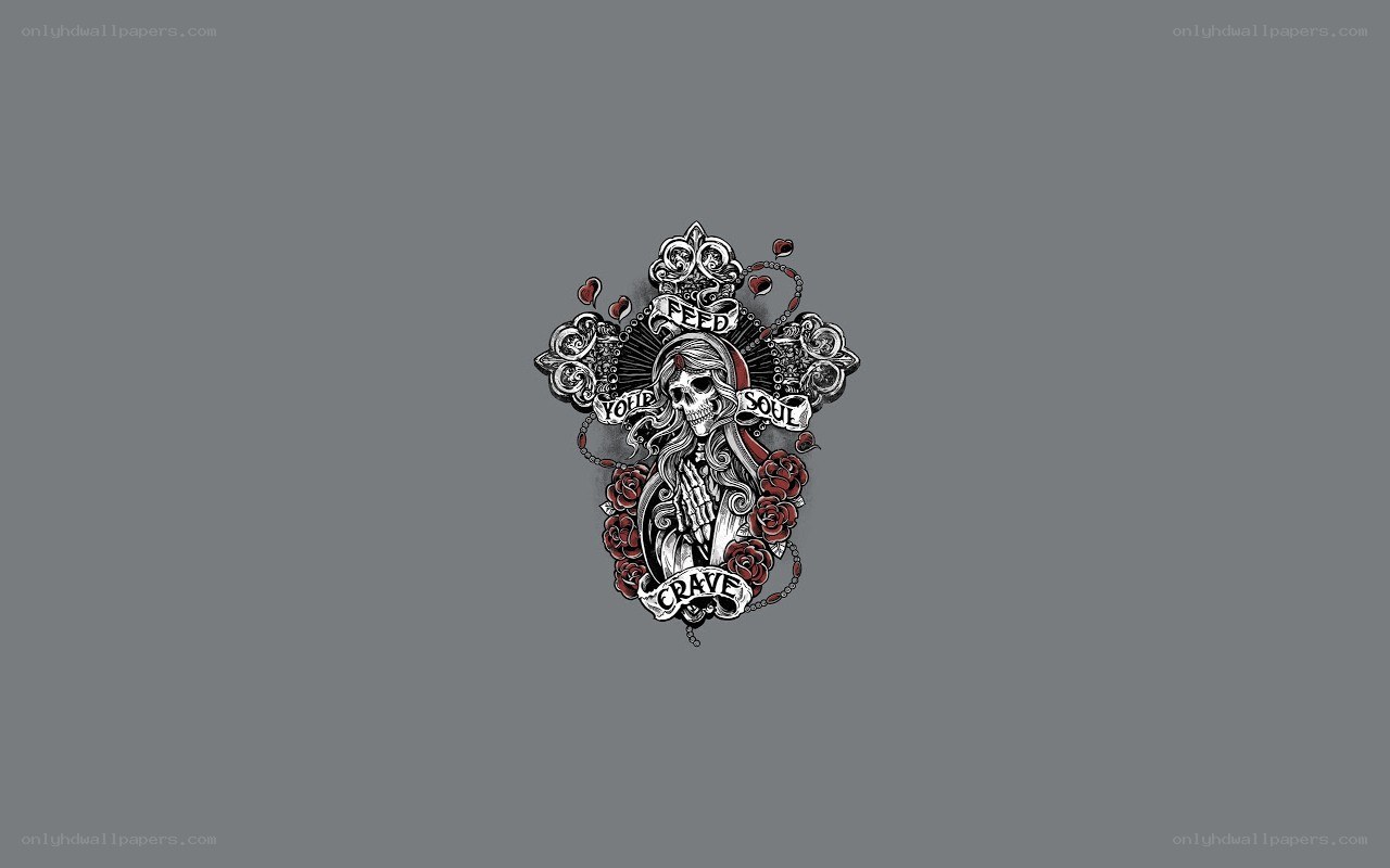skull and cross design