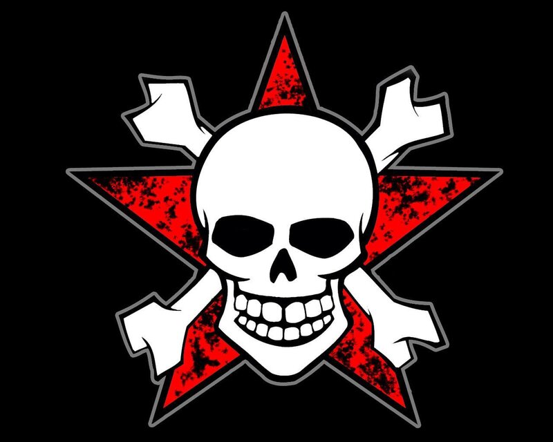 Skull and Crossbones — Black, Aggressive, Vector Art